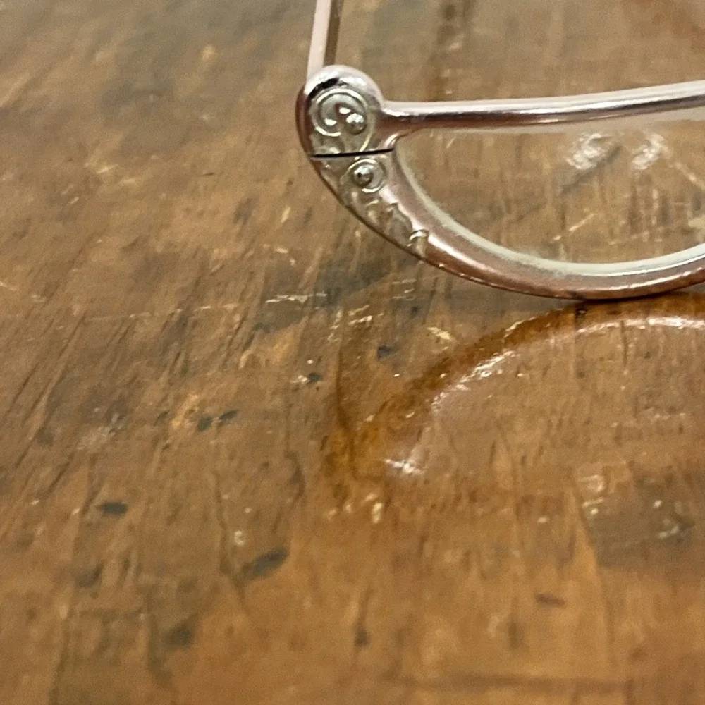 Vtg Retro Eyeglasses Reading glasses Frames Rose Gold Pink 5